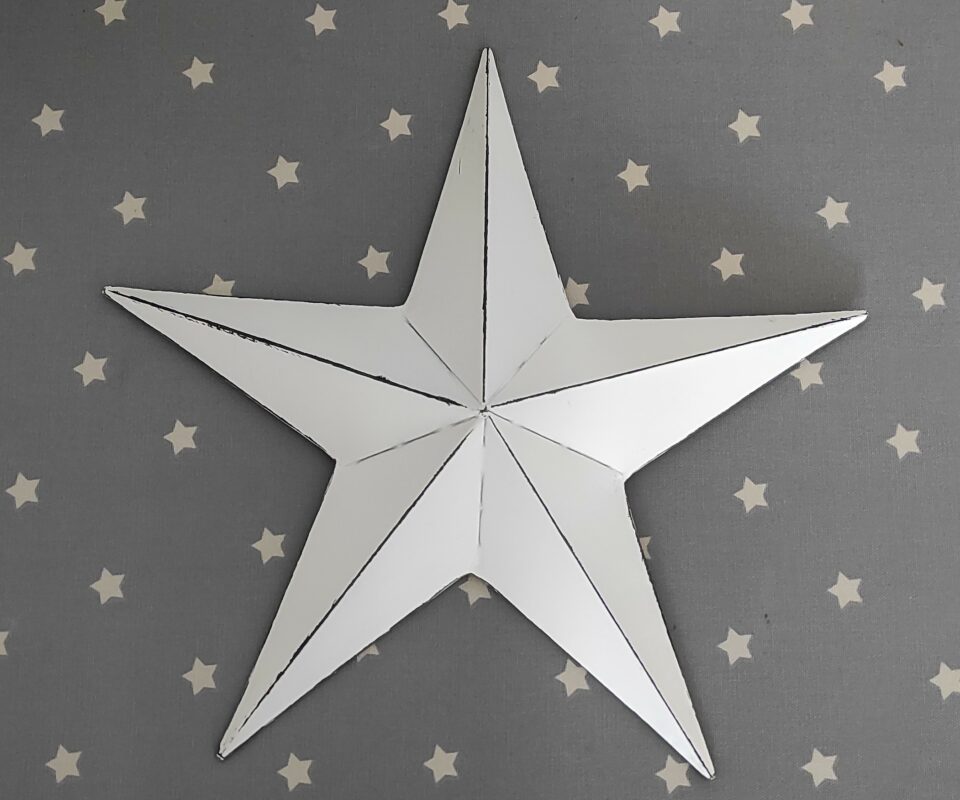 White Metal Barn Star 32cm Indoor Outdoor Gifts Decorations And   Plain Star 32cm.. 960x800 